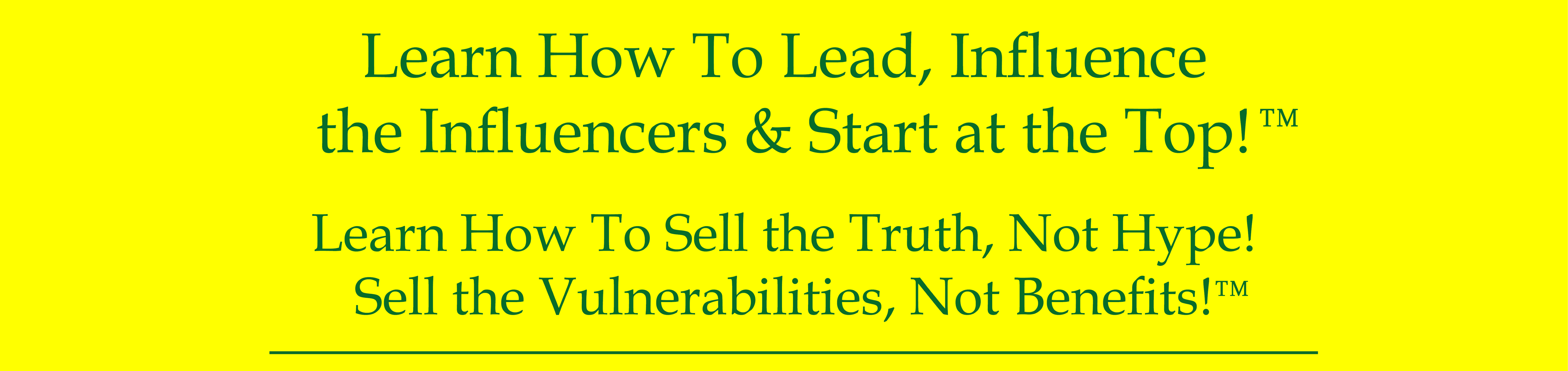 Learn Lead Influence Start Top